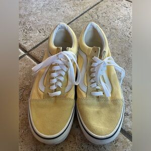 Vans Yellow and White Lace-Up Sneakers